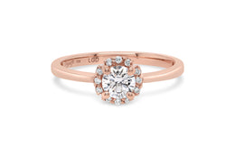 Lab Grown Diamond Halo Engagement Ring .45CT