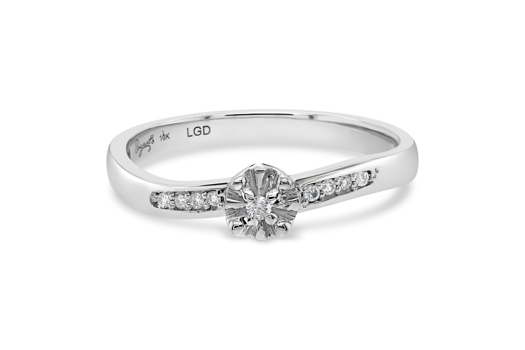 Lab Grown Diamond Engagement Ring .09CTW