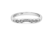 Lab Grown Wedding Band- White Gold .04CT