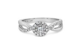 Lab Grown Twist Engagement Ring 0.30CTW