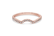 Lab Grown Wedding Band- Rose Gold .20CT