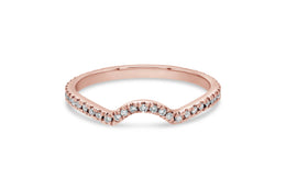 Lab Grown Wedding Band- Rose Gold .20CT