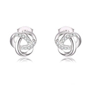 Casablanca Sterling Silver Trinity Knot Stud Earrings