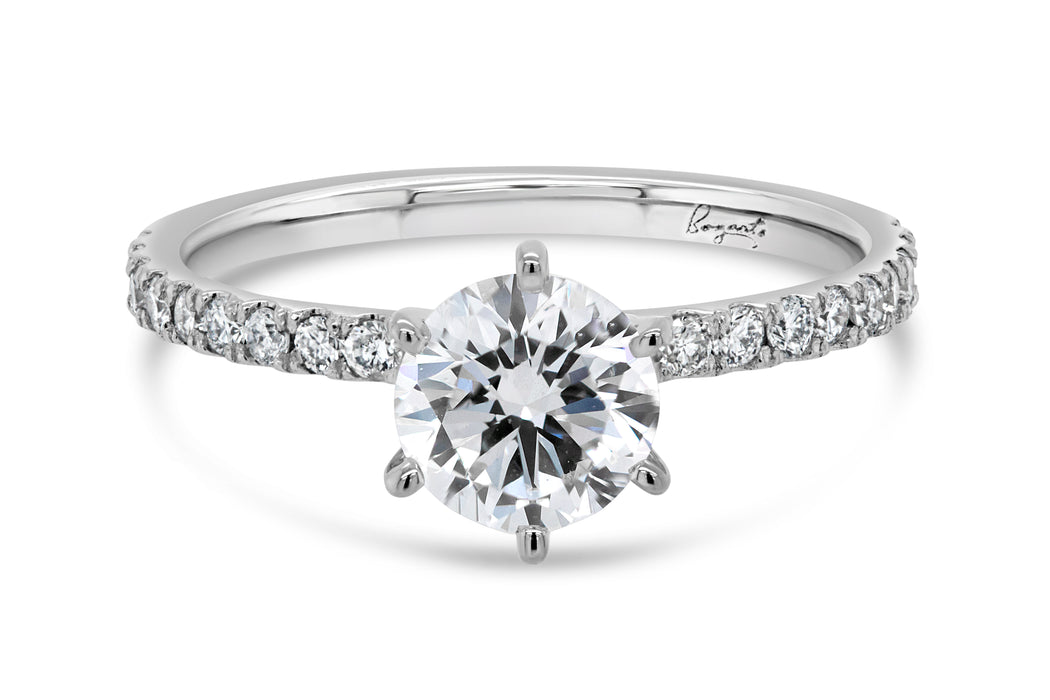 1.22CTW Round Natural Engagement Ring