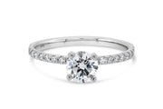 0.93CTW Round Natural Engagement Ring
