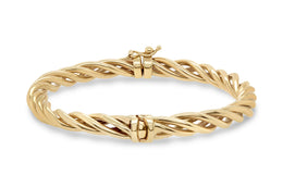 Twist Bangle: Yellow Gold