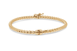 Twisted Bangle: Yellow Gold