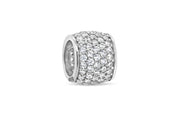 CZ Slider Pendant: White Gold