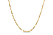 0.6mm 10KT Yellow Gold Cuban Chain