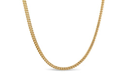 2.7mm Yellow Gold Franco Chain