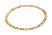 4.5mm 10K Yellow Gold Cuban Bracelet