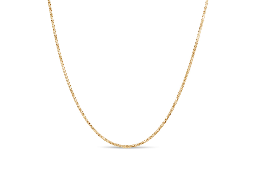 0.6mm 10KT Yellow Gold Wheat Chain