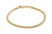 2.2mm 10K Yellow Gold Franco Chain Bracelet