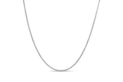 0.8mm 10KT White Gold Wheat Chain