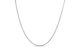 0.8mm 10KT White Gold Wheat Chain