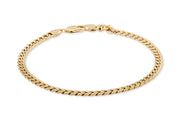 3mm 10K Yellow Gold Cuban Bracelet
