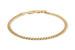 3mm 10K Yellow Gold Cuban Bracelet