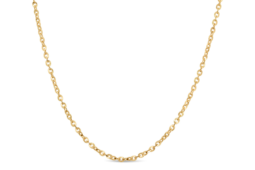2mm Yellow Gold Rolo Chain