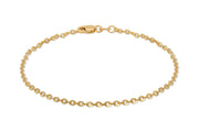 1mm 10K Yellow Gold Rolo Chain Bracelet