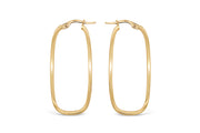 10kt Yellow Square Oval Earrings