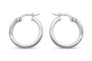 12mm 10kt Stovepipe Hoop Earring