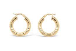 15mm 10kt Tube Hoop Earring