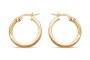12mm 10kt Stovepipe Hoop Earring