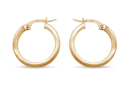12mm 10kt Stovepipe Hoop Earring