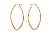 Yellow Gold Oval Dangle Earring