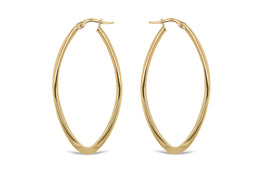 Yellow Gold Oval Dangle Earring