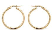 20mm Yellow Gold Hoop Earrings
