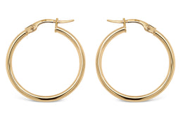 20mm Yellow Gold Hoop Earrings
