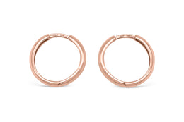 12mm Rose Gold Hoop Earrings