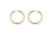15mm Yellow Gold Hoop Earrings