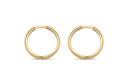 15mm Yellow Gold Hoop Earrings