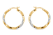 20mm Two-Tone Hoop Earrings