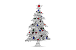 Crystal Tree Brooch