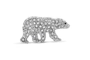 Crystal Polar Bear Brooch