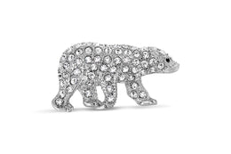 Crystal Polar Bear Brooch