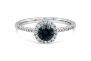Blue Sapphire & Diamond Ring
