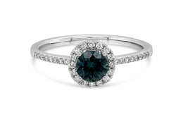 Blue Sapphire & Diamond Ring