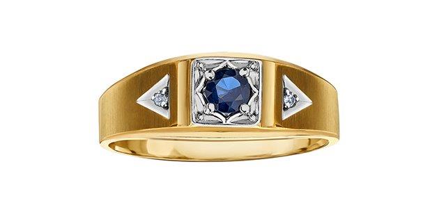 Diamond & Sapphire Men's Ring