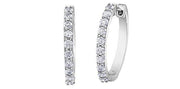 .75CT Diamond Hoop Earrings