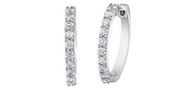 .75CT Diamond Hoop Earrings