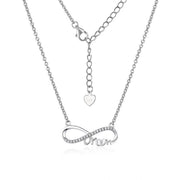 Casablanca Sterling Silver Infinity Mom Necklace