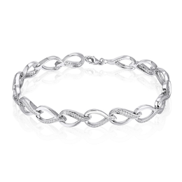 Casablanca Sterling Silver Infinity Knot Tennis Bracelet