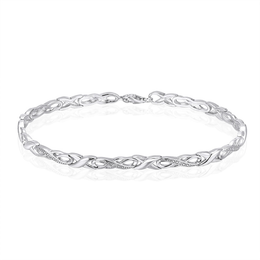 Casablanca Sterling Silver & Lab Grown Diamond Infinity Bracelet