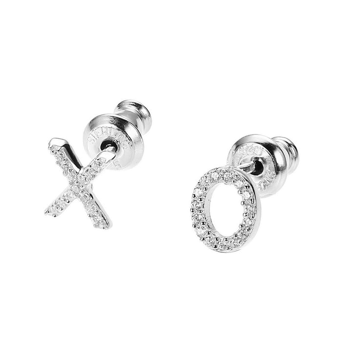 Sterling Silver X & O Stud Earrings