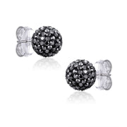 Casablanca 10MM Sterling Silver Crystal Ball Stud Earrings