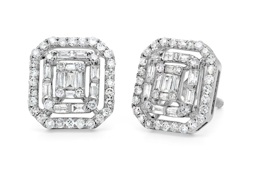 .80CT Baguette Diamond Earrings